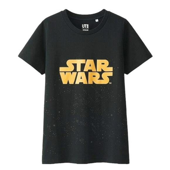UNIQLO Star Wars Women's The Last Jedi Gold Logo T-shirt - Picture 1 of 10